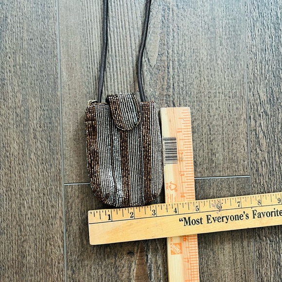 Liz Claiborne Elegant Beaded Crossbody Bag - Black and Brown - Picture 5 of 11